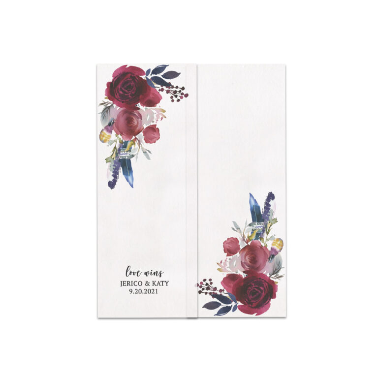 Personalized vellum wedding invitation wrap jacket vw4 weddings